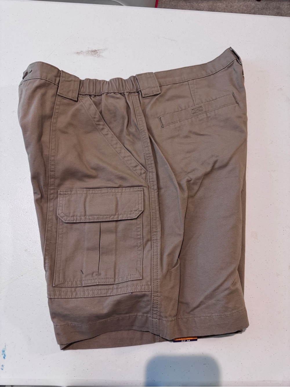NWT Savane Men’s Hiking Cargo Shorts Khaki Size 36 100% Cotton - Picture 10 of 11